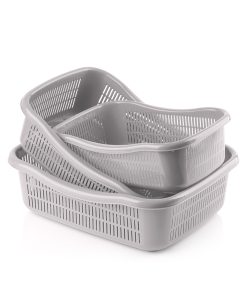 مصفاة مستطيلة (طقم من 3 قطع)