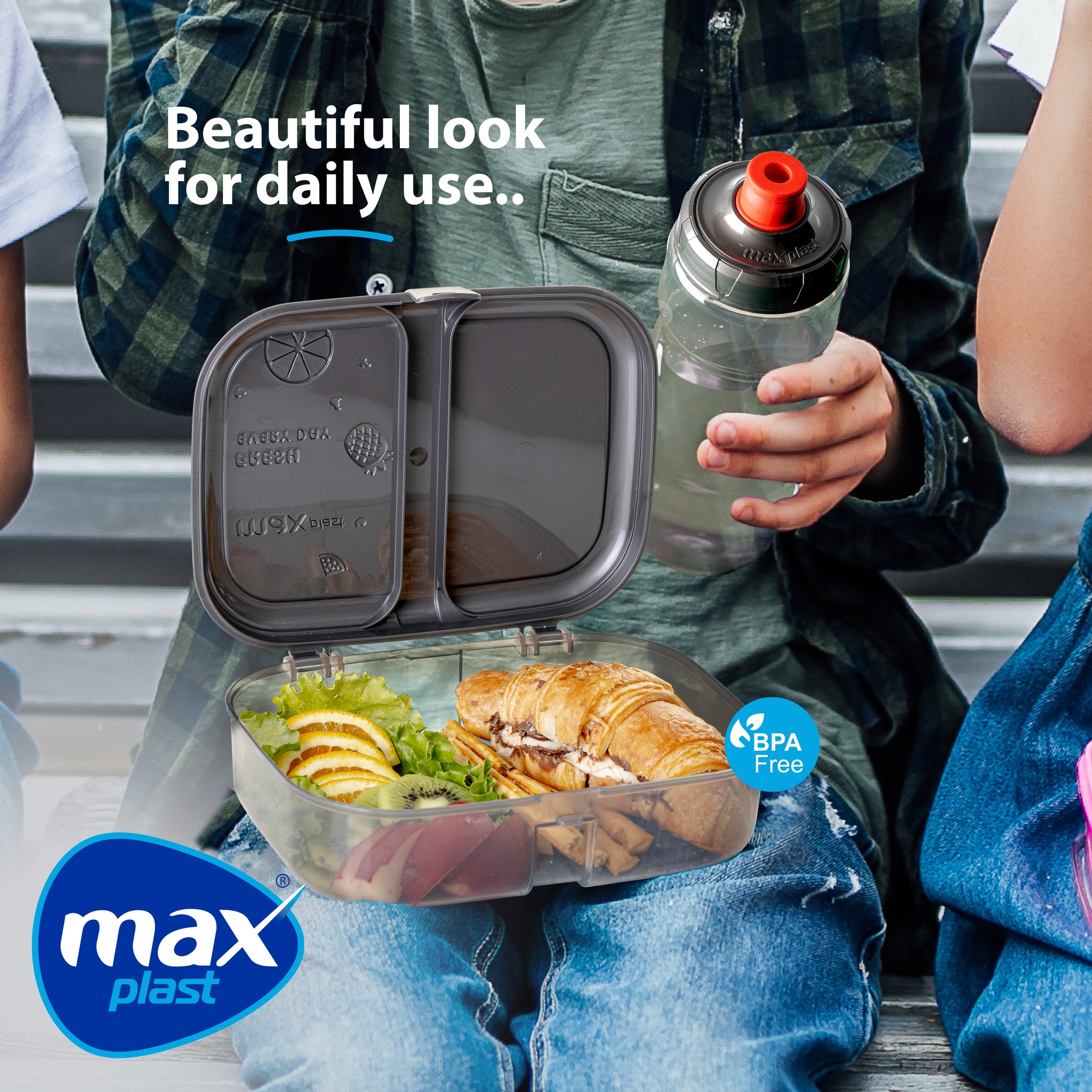 Hero Set - 750ml Water Bottle and 1100ml Lunch Box - الصورة 2