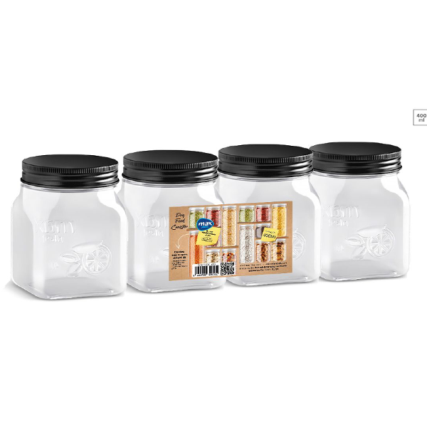 (400ml*4 ) طقم توب جار