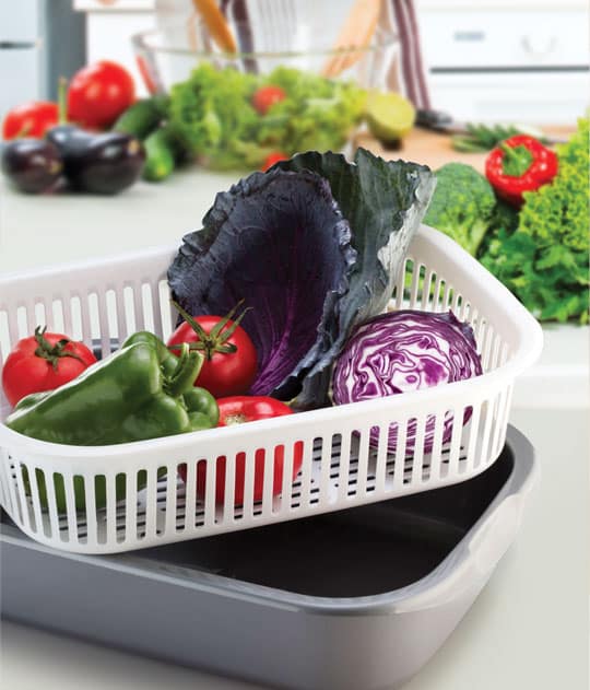 طبق مع مصفاية مستطيل - الصورة 2